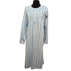 Simply Basic Nightgown XL 16/18 Blue Long Sleeve Cottagecore Sleep Dress